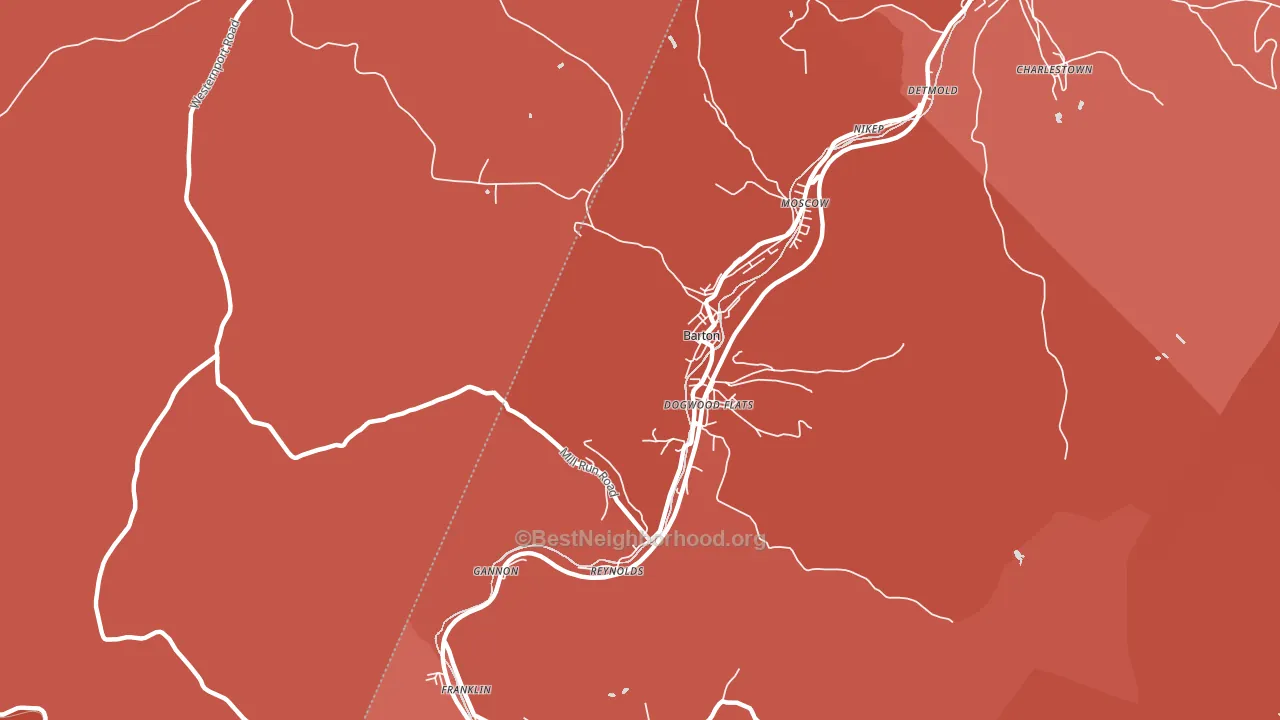 Dogwood Flats, MD block-group political-lean map