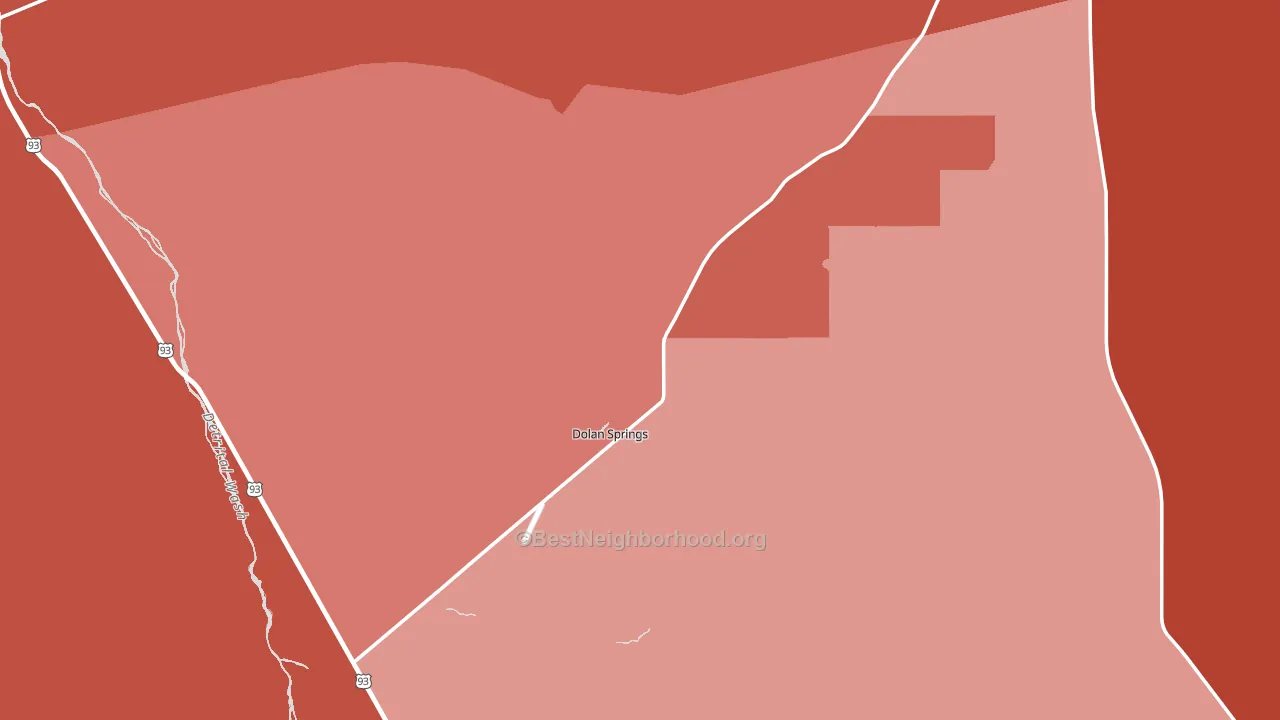 Dolan Springs, AZ block-group political-lean map