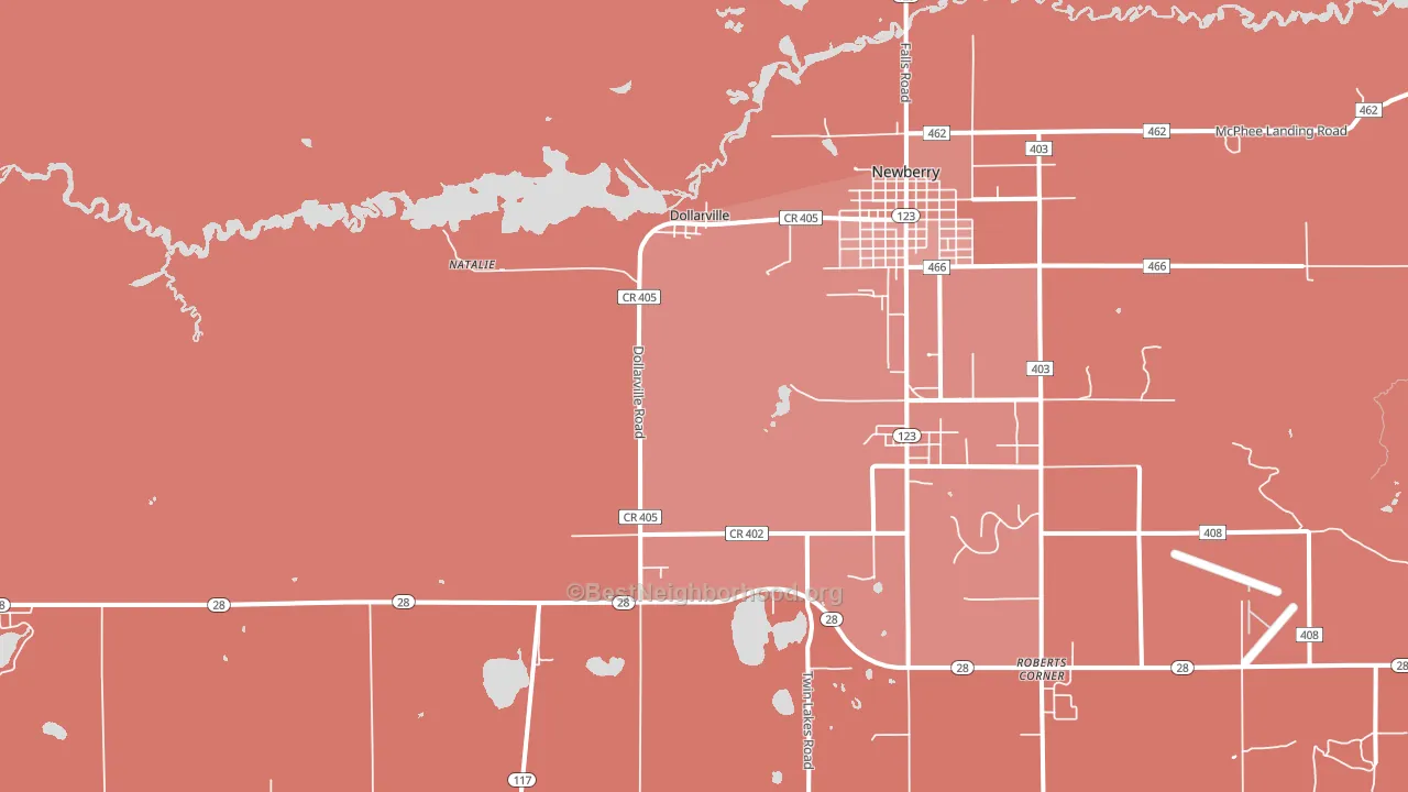 Dollarville, MI block-group political-lean map