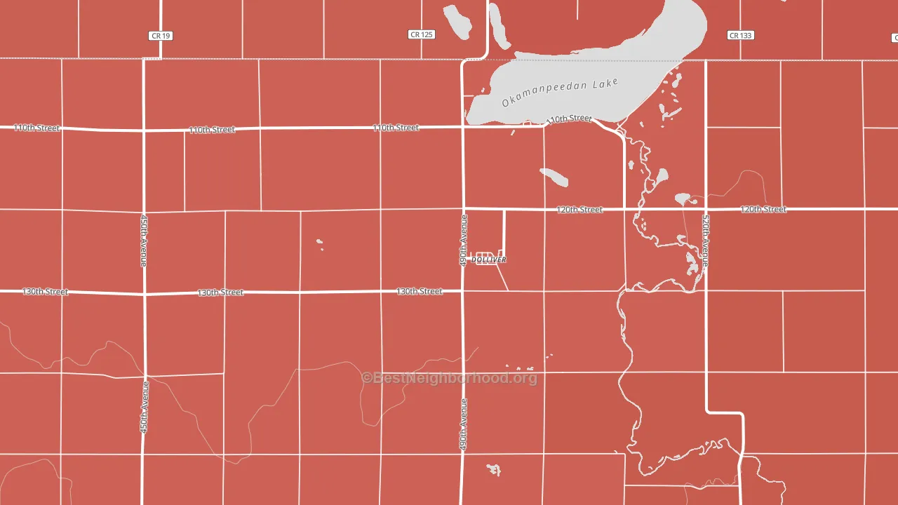 Dolliver, IA block-group political-lean map