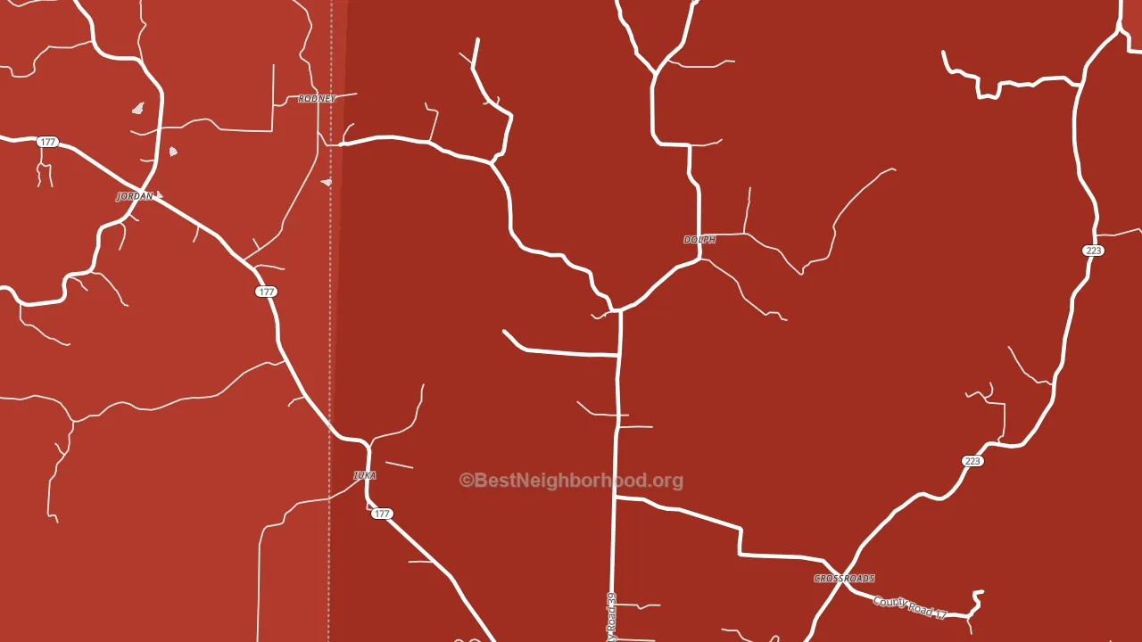 Dolph, AR block-group political-lean map