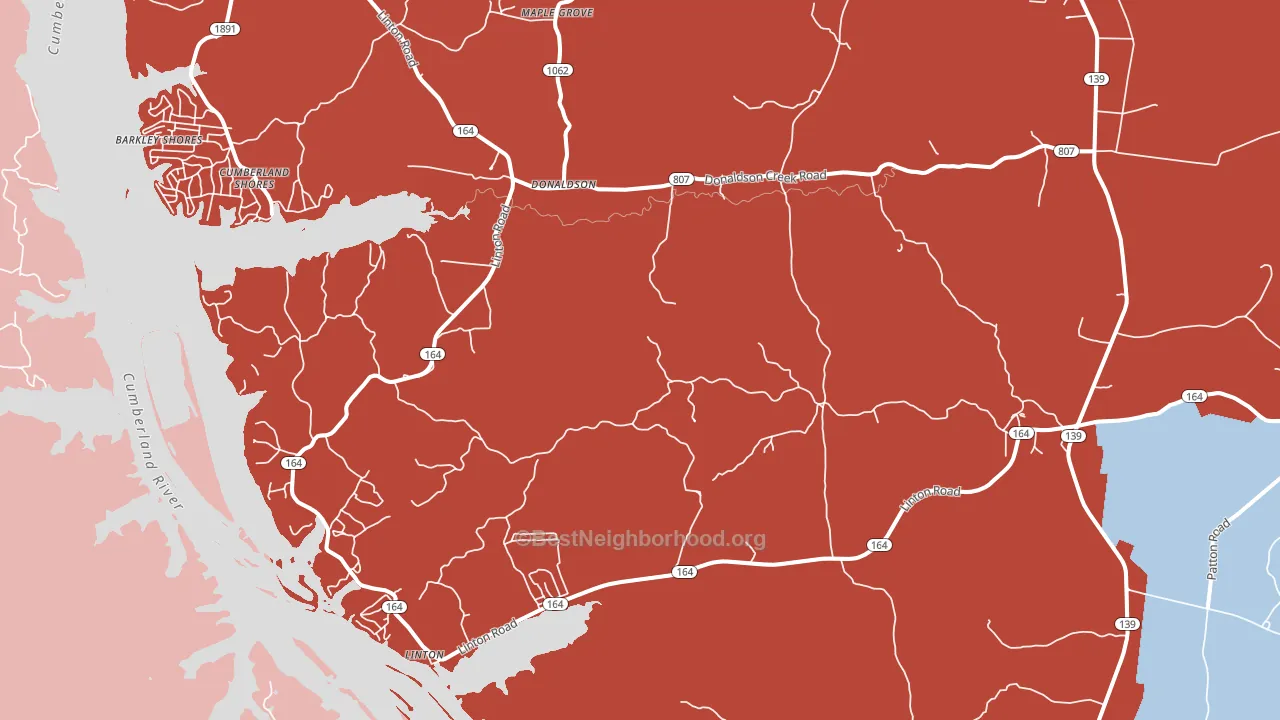Donaldson, KY block-group political-lean map