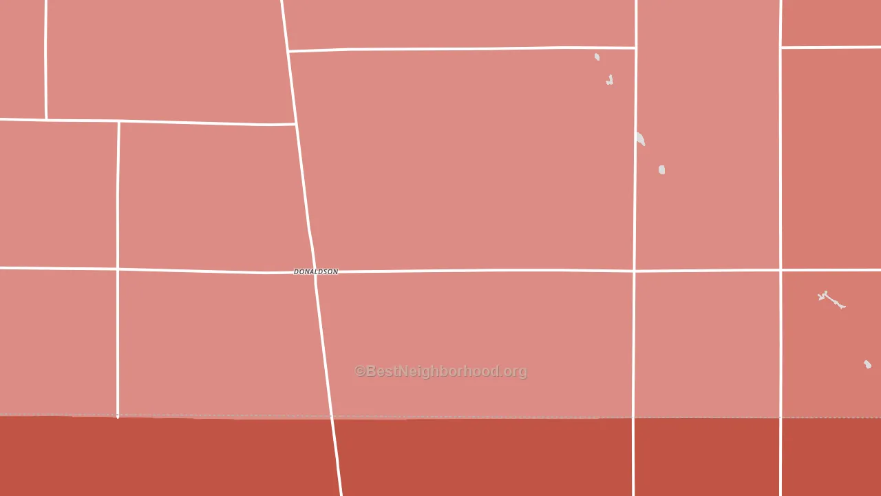 Donaldson, MN block-group political-lean map