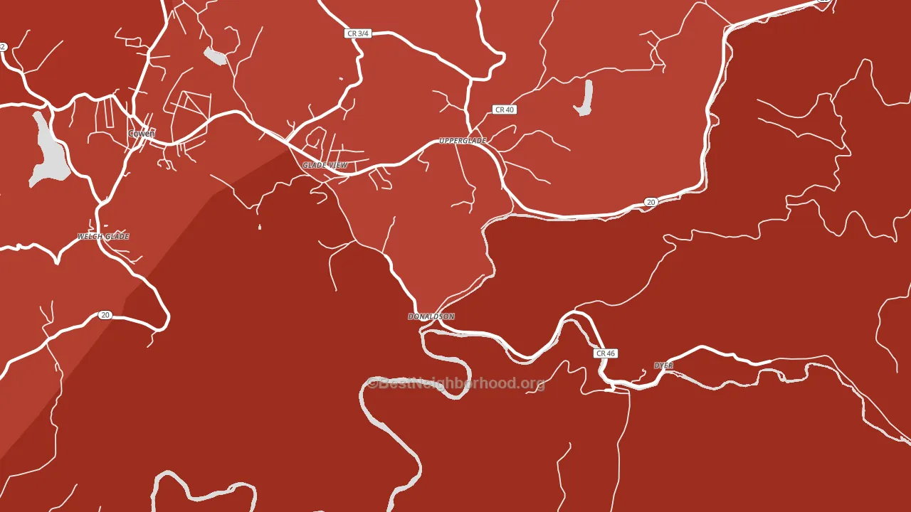 Donaldson, WV block-group political-lean map