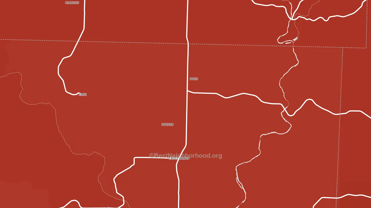 Dora, MO block-group political-lean map