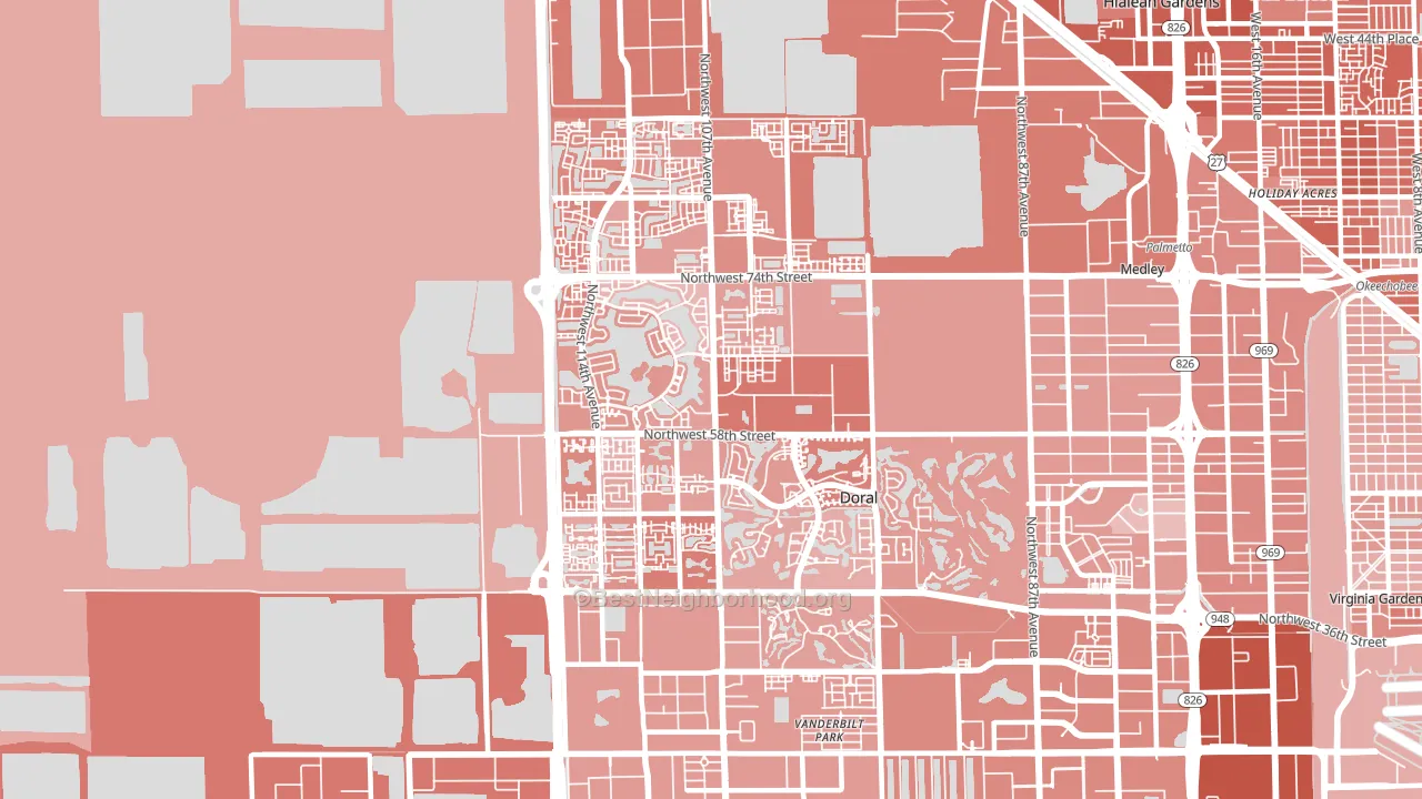 Doral, FL block-group political-lean map