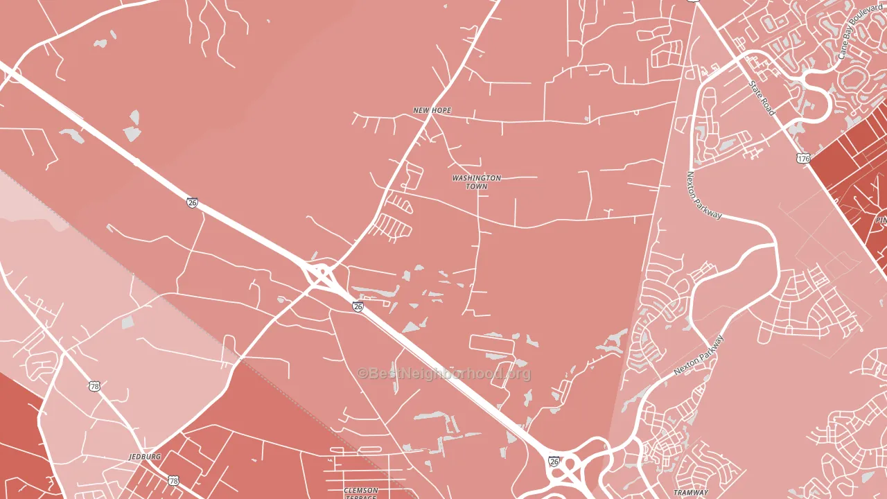 Dorchester Estates, SC block-group political-lean map
