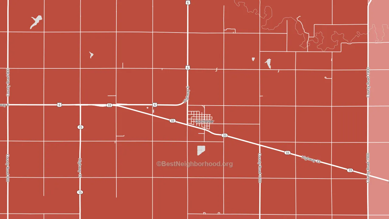 Dorchester, NE block-group political-lean map