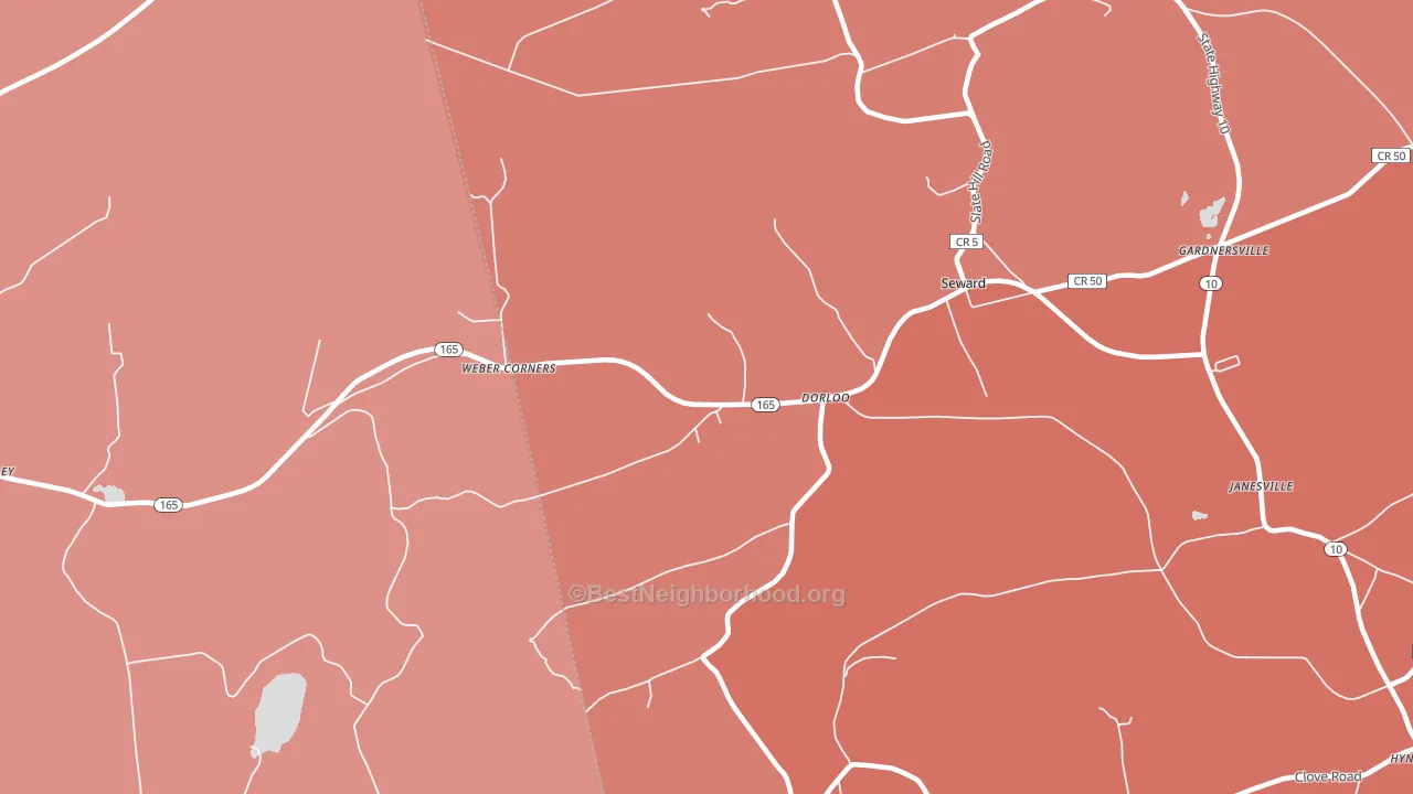 Dorloo, NY block-group political-lean map