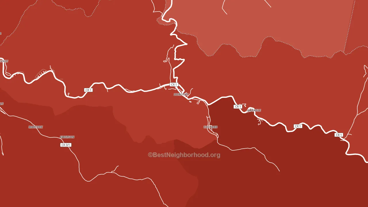 Dorothy, WV block-group political-lean map