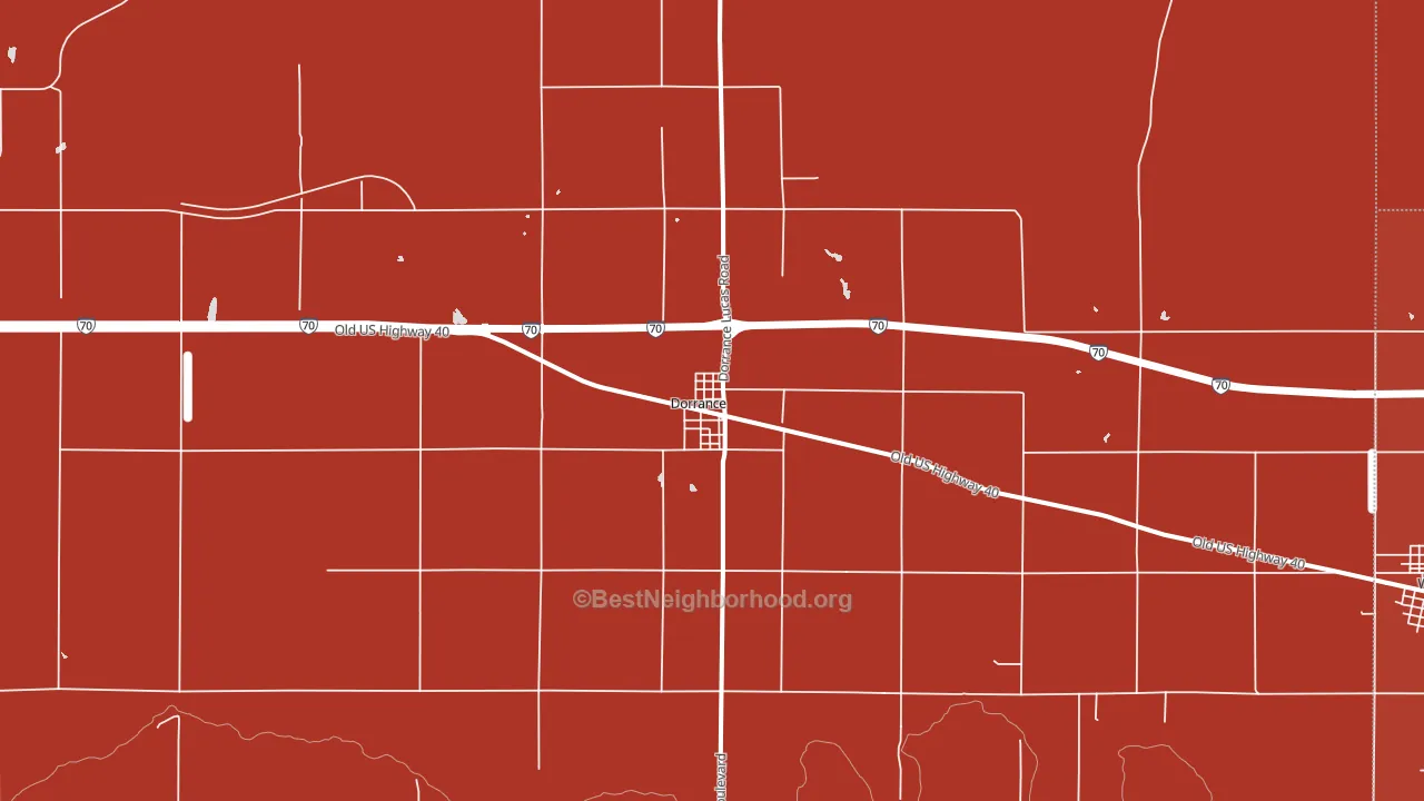 Dorrance, KS block-group political-lean map