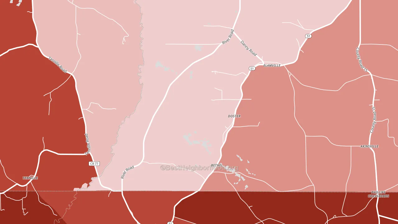 Doster, AL block-group political-lean map