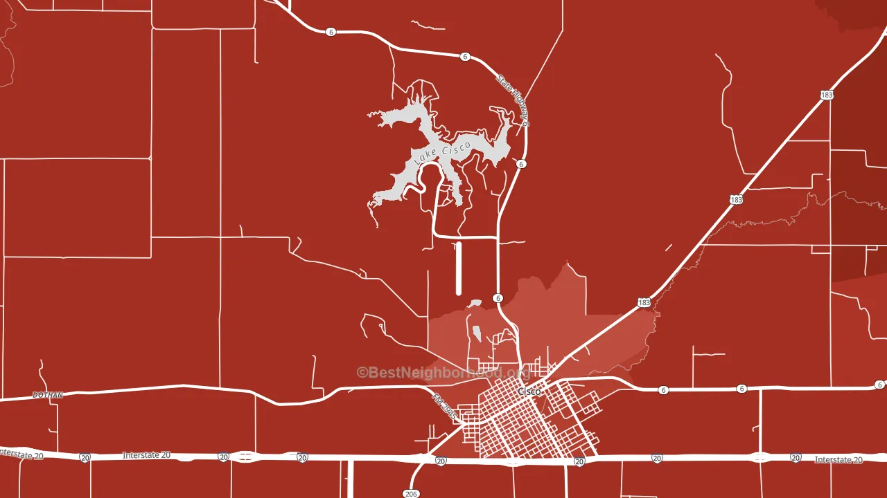 Dothan, TX block-group political-lean map