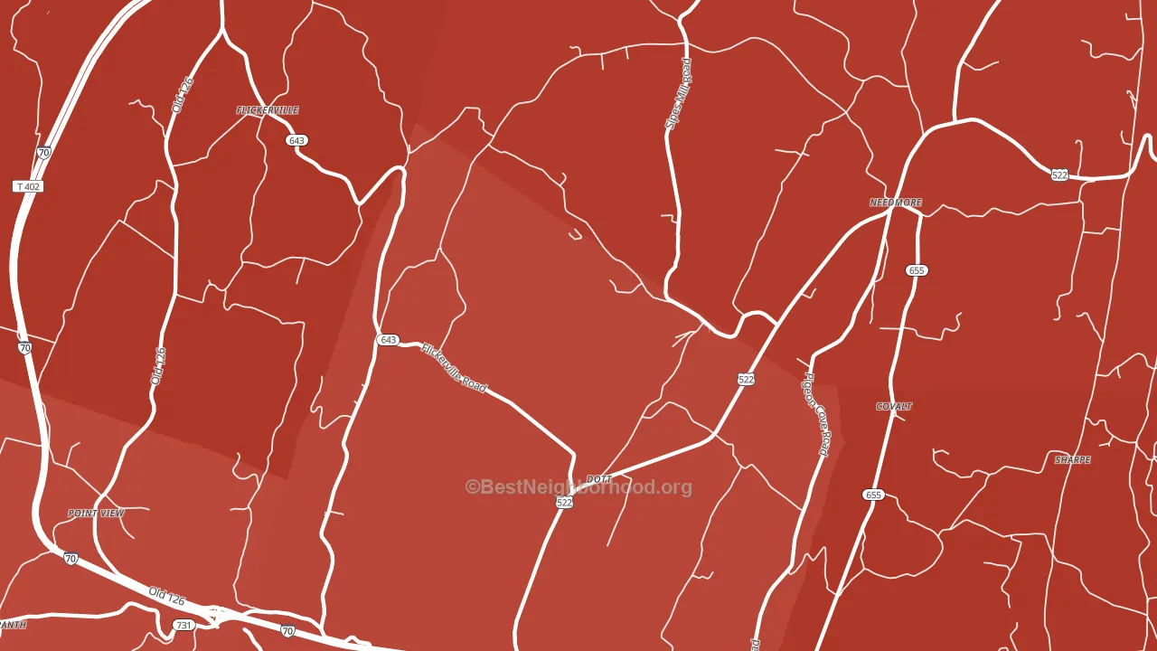 Dott, PA block-group political-lean map