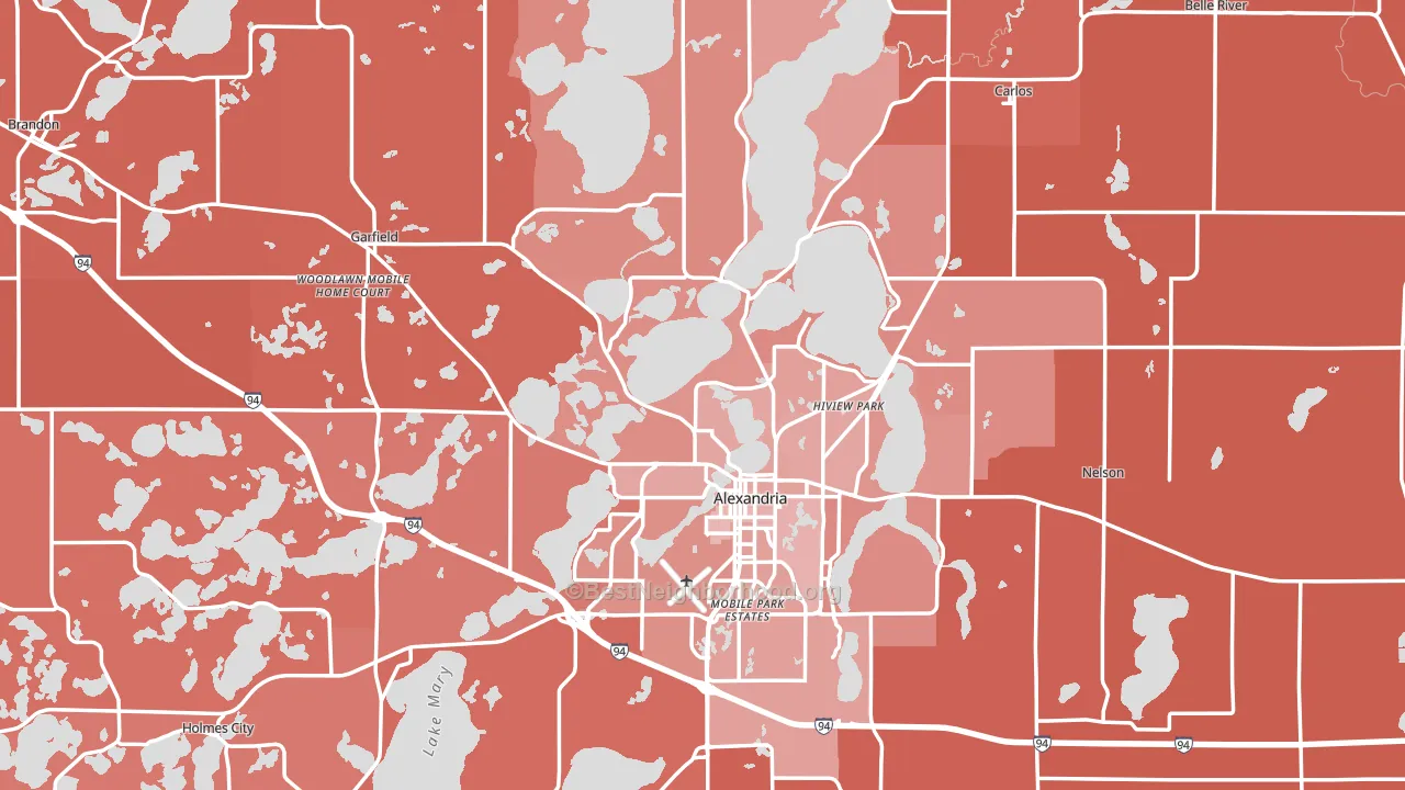 Douglas County, MN block-group political-lean map