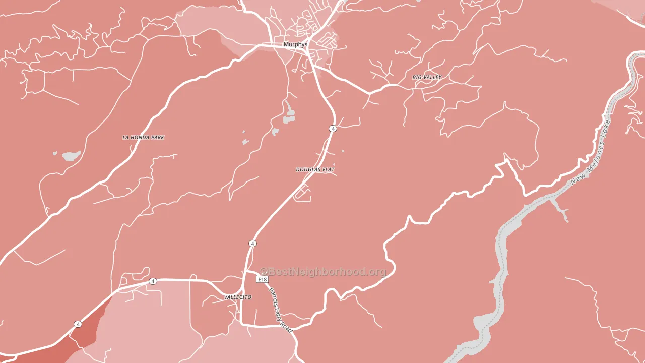 Douglas Flat, CA block-group political-lean map