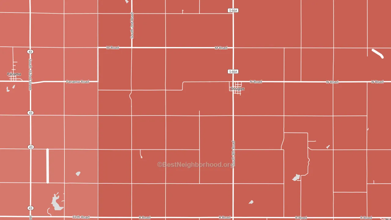 Douglas, NE block-group political-lean map