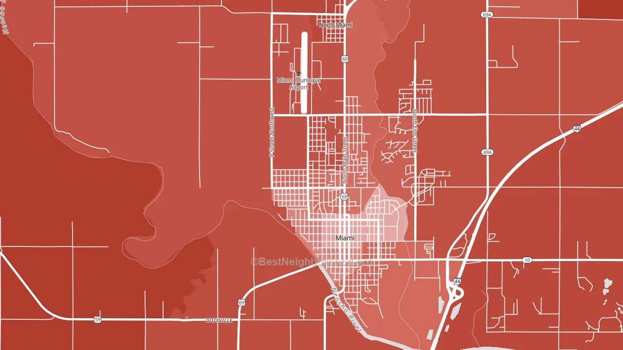 Douthat, OK block-group political-lean map