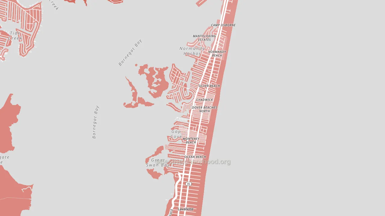 Dover Beaches North, NJ block-group political-lean map