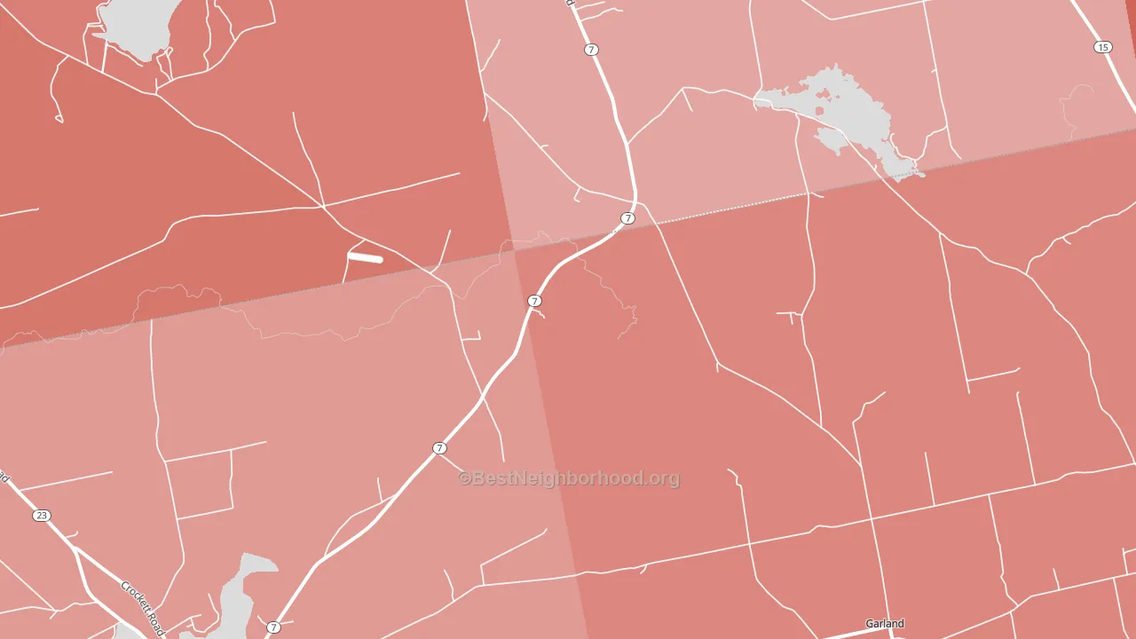 Dover South Mills, ME block-group political-lean map