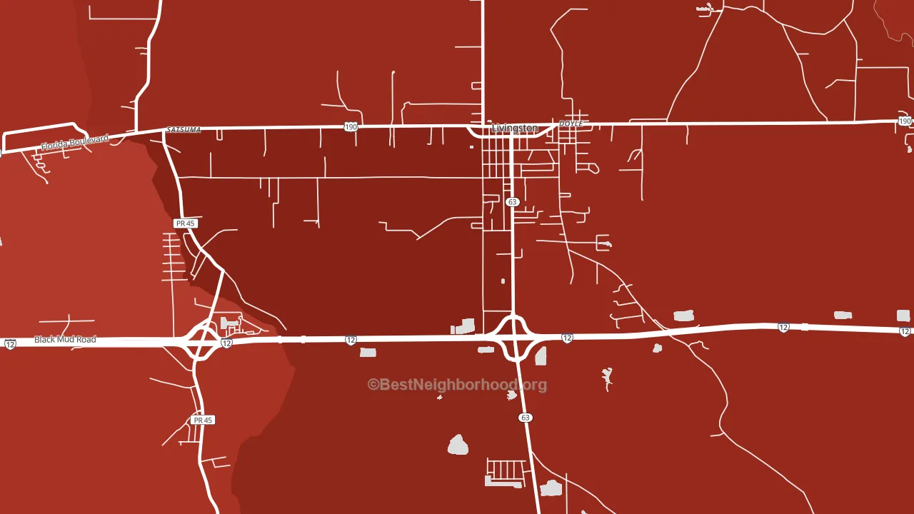 Doyle, LA block-group political-lean map