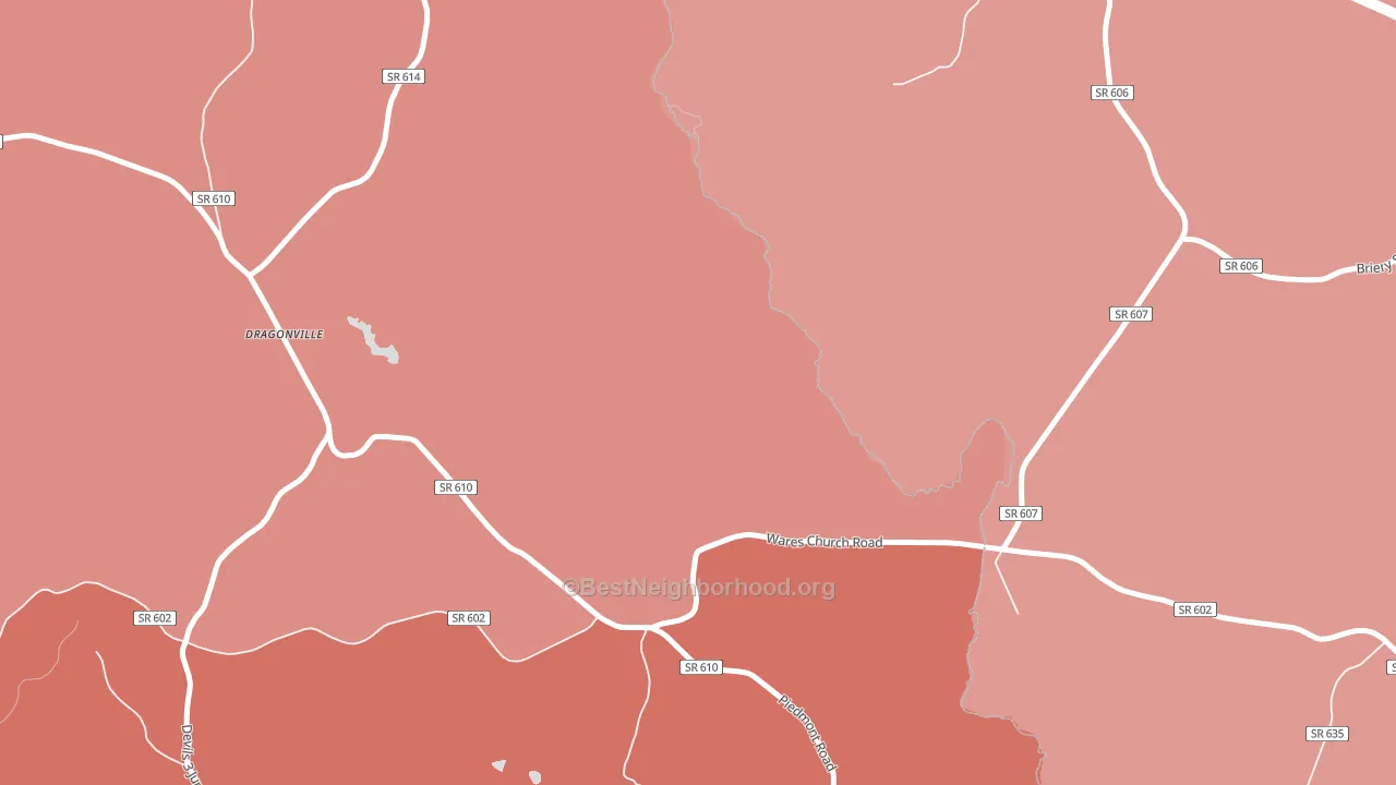 Dragonville, VA block-group political-lean map