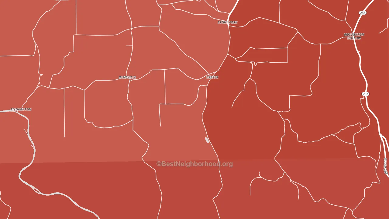 Draper, PA block-group political-lean map