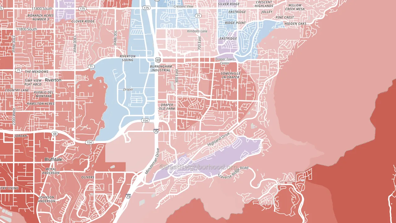 Draper, UT block-group political-lean map