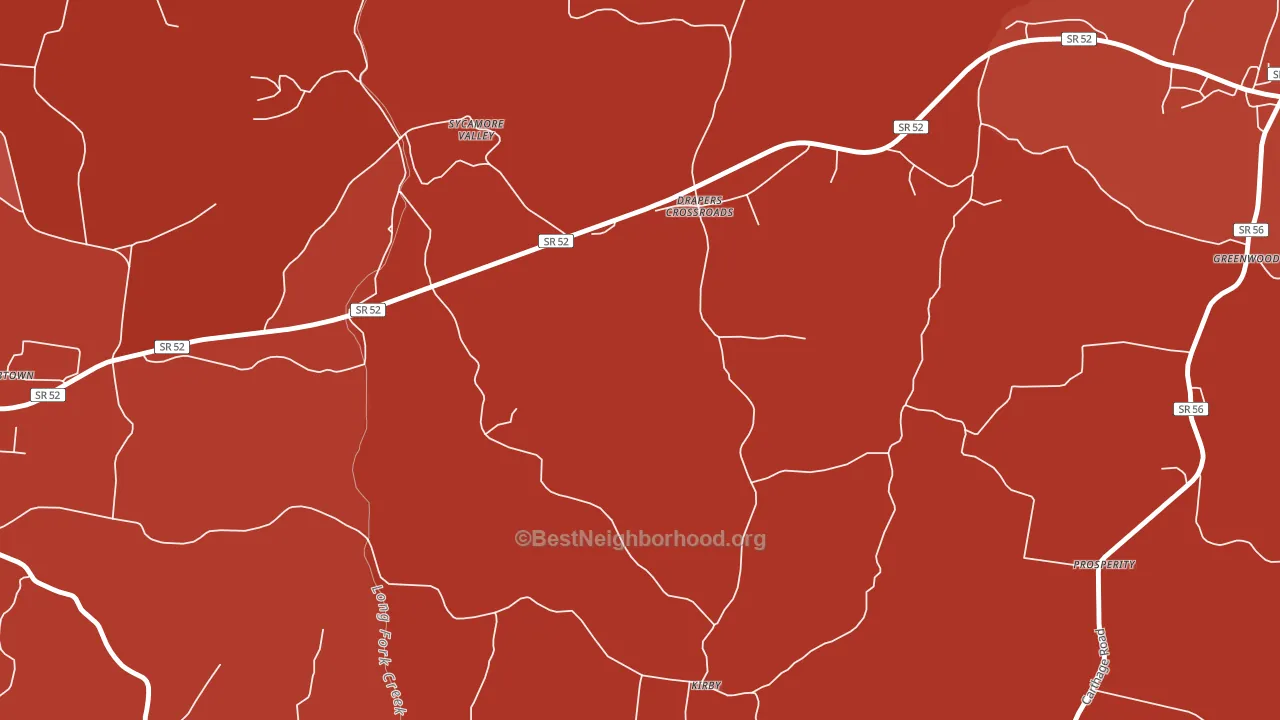 Drapers Crossroads, TN block-group political-lean map