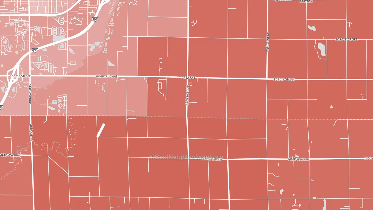 Drenthe, MI block-group political-lean map
