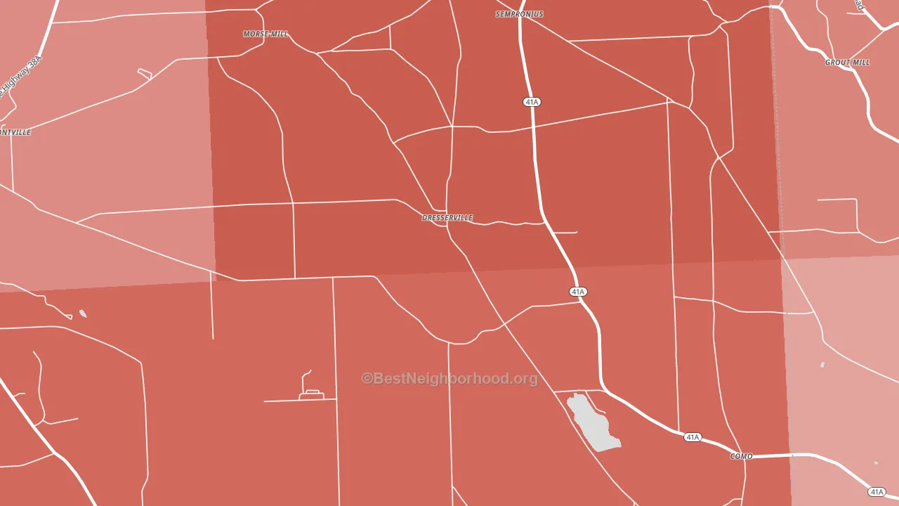 Dresserville, NY block-group political-lean map