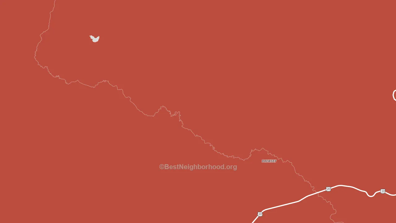 Drewsey, OR block-group political-lean map