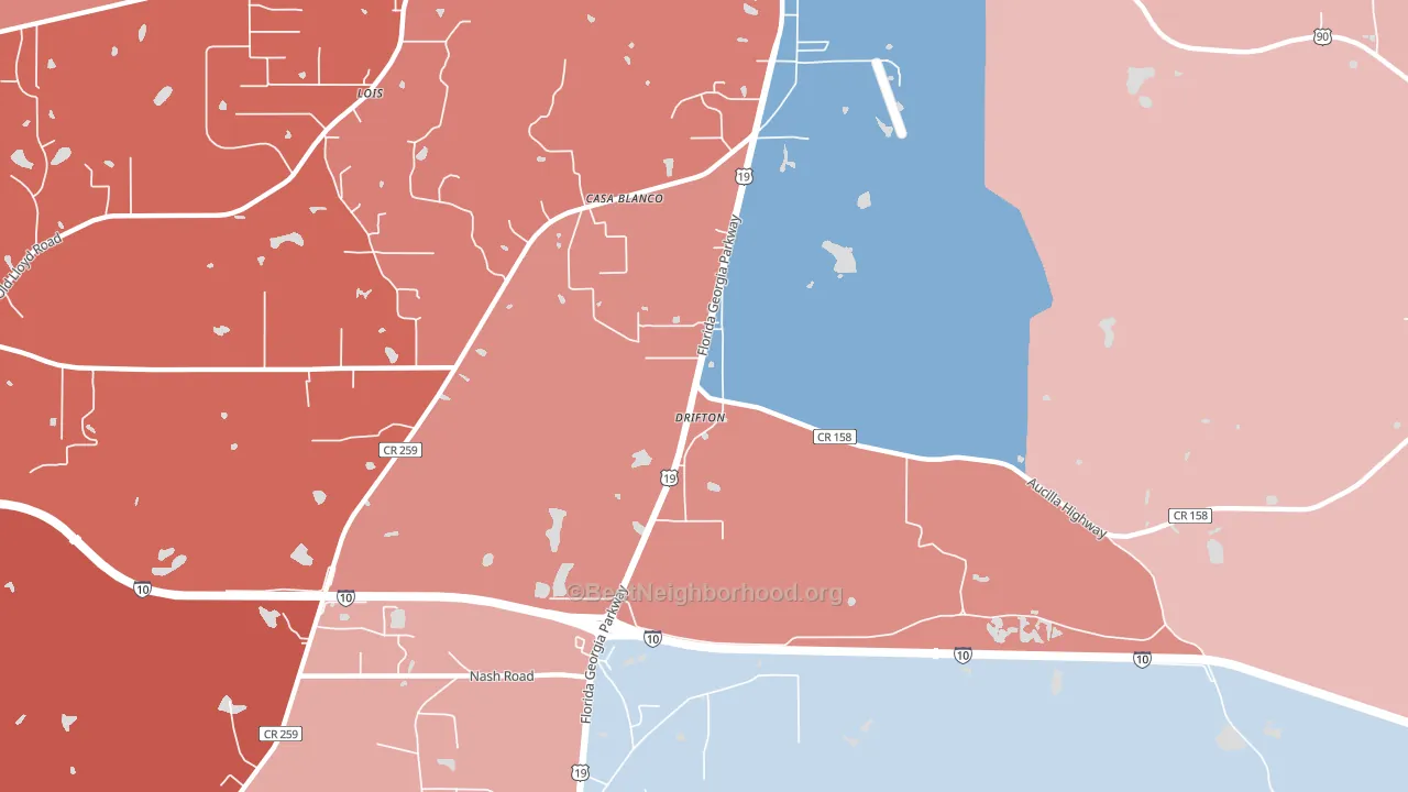 Drifton, FL block-group political-lean map