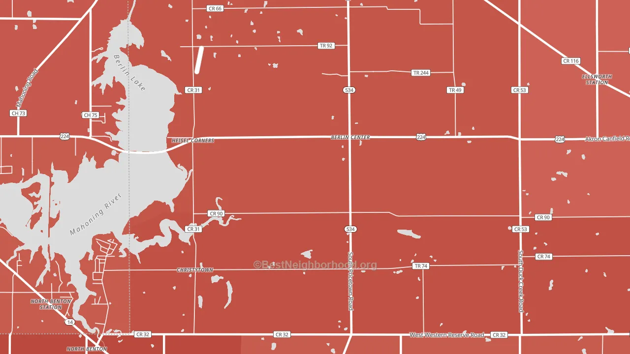 Driftwood, OH block-group political-lean map