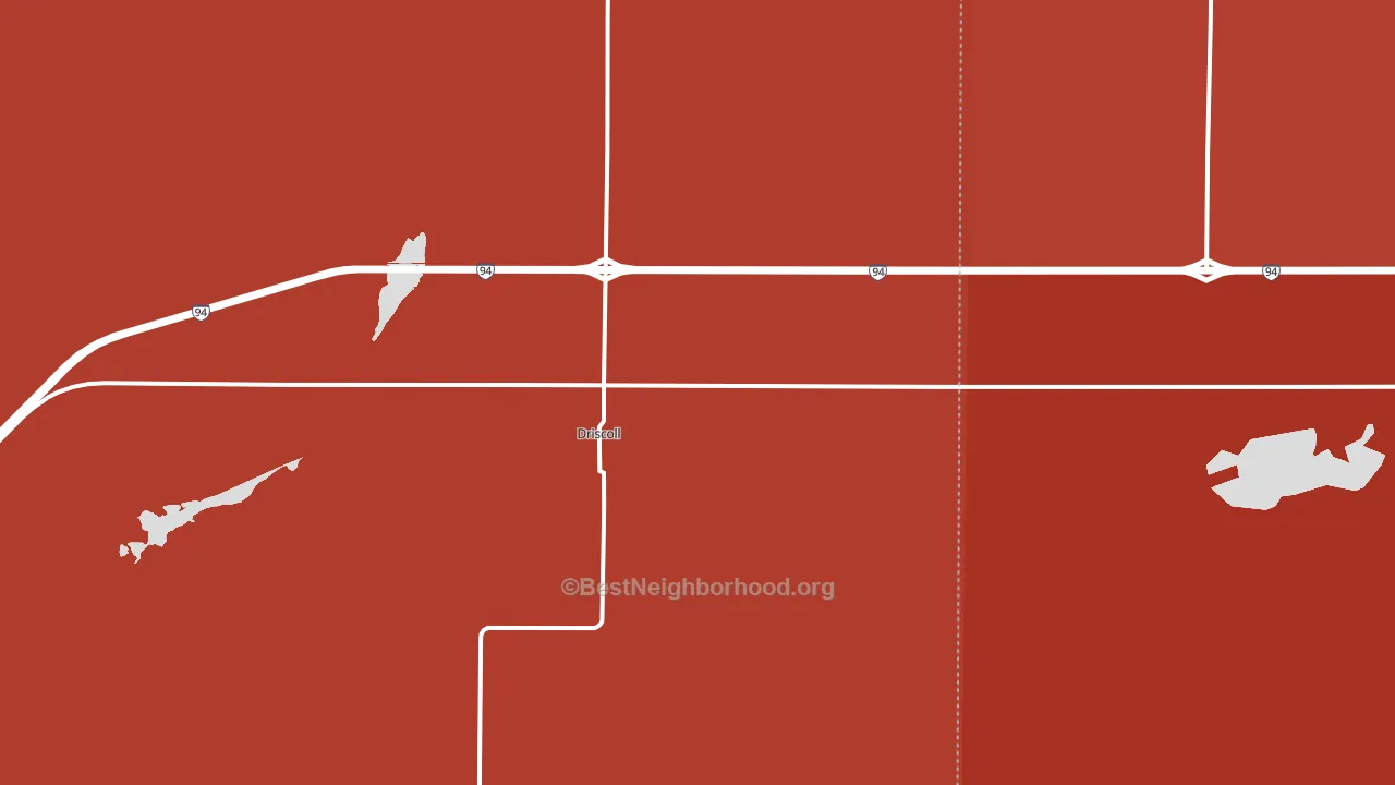 Driscoll, ND block-group political-lean map