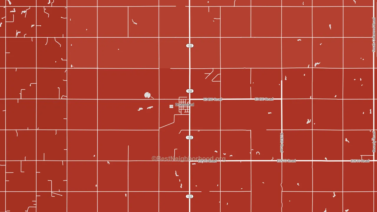 Drummond, OK block-group political-lean map
