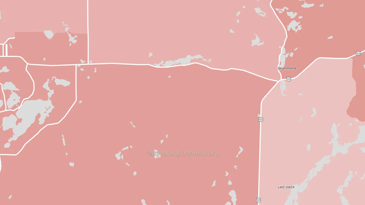 Drummond, WI block-group political-lean map