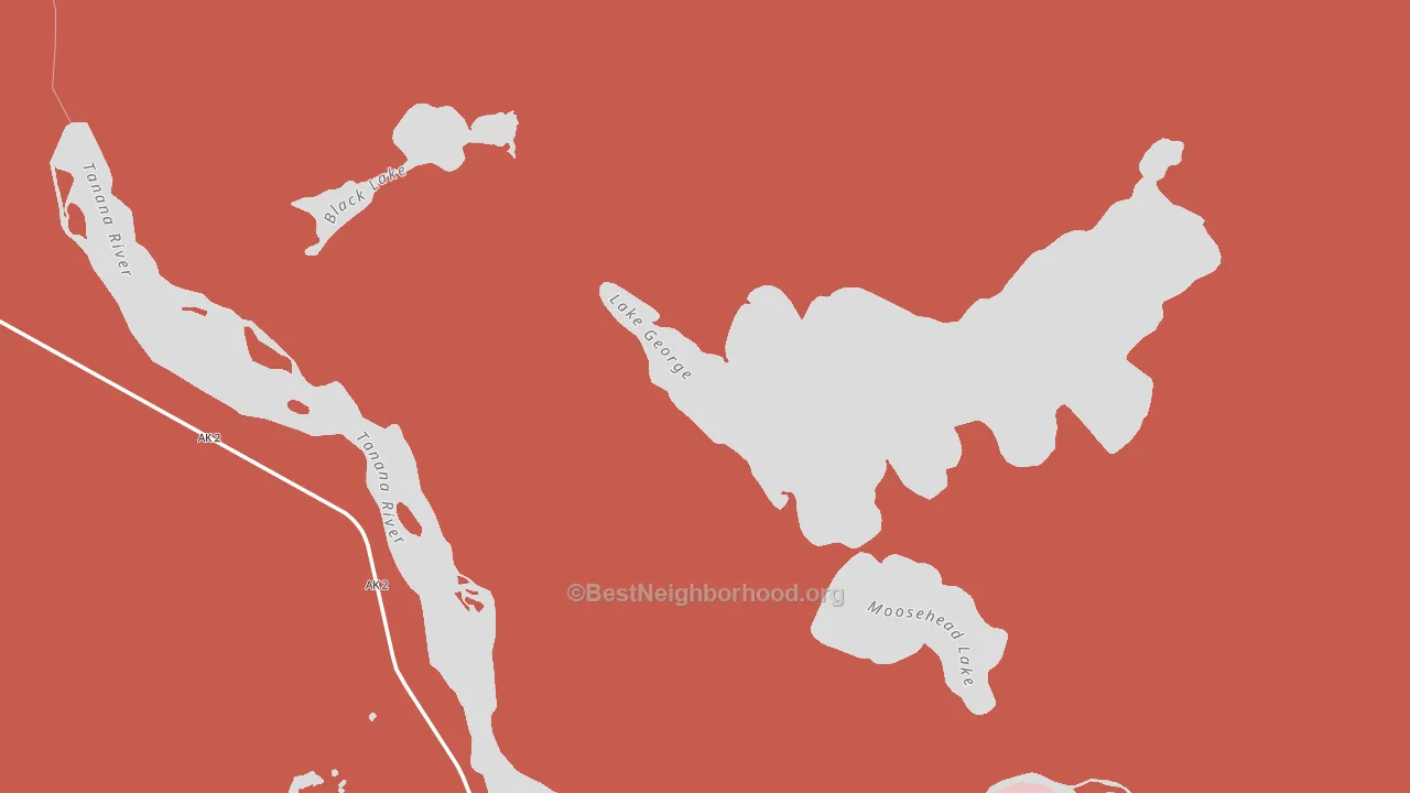 Dry Creek, AK block-group political-lean map