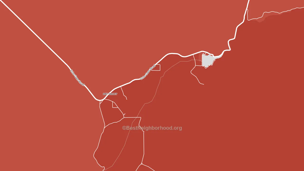 Dry Valley, NV block-group political-lean map