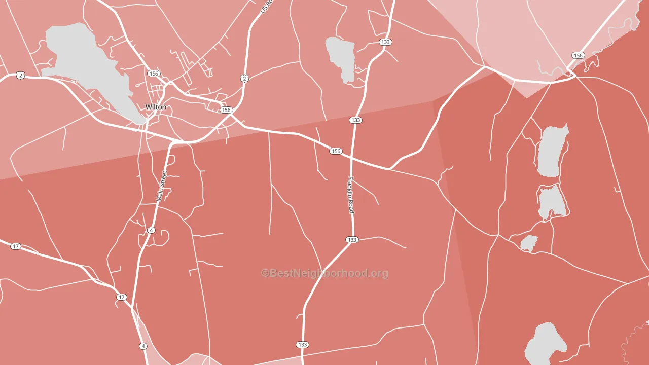 Dryden, ME block-group political-lean map