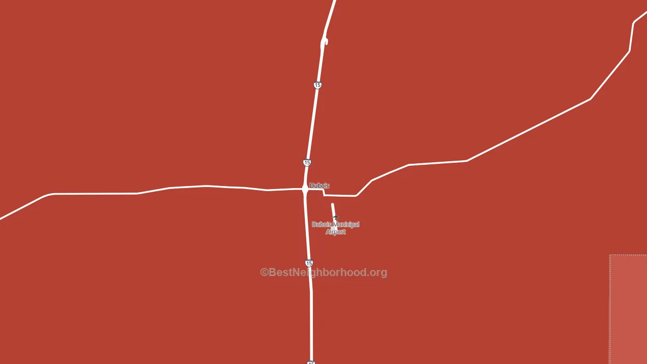 Dubois, ID block-group political-lean map
