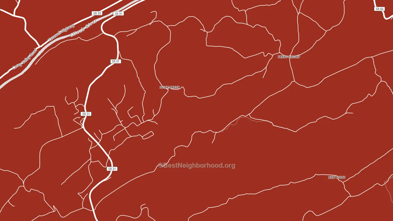 Duck Creek, TN block-group political-lean map