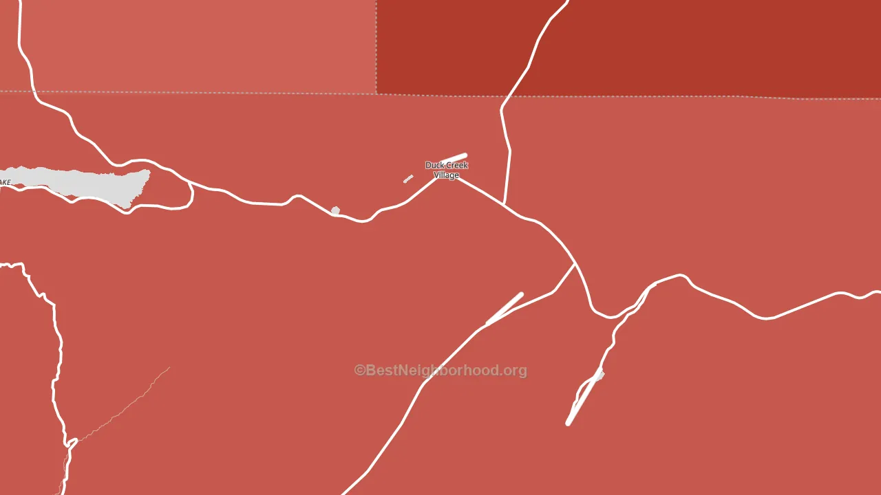 Duck Creek Village, UT block-group political-lean map