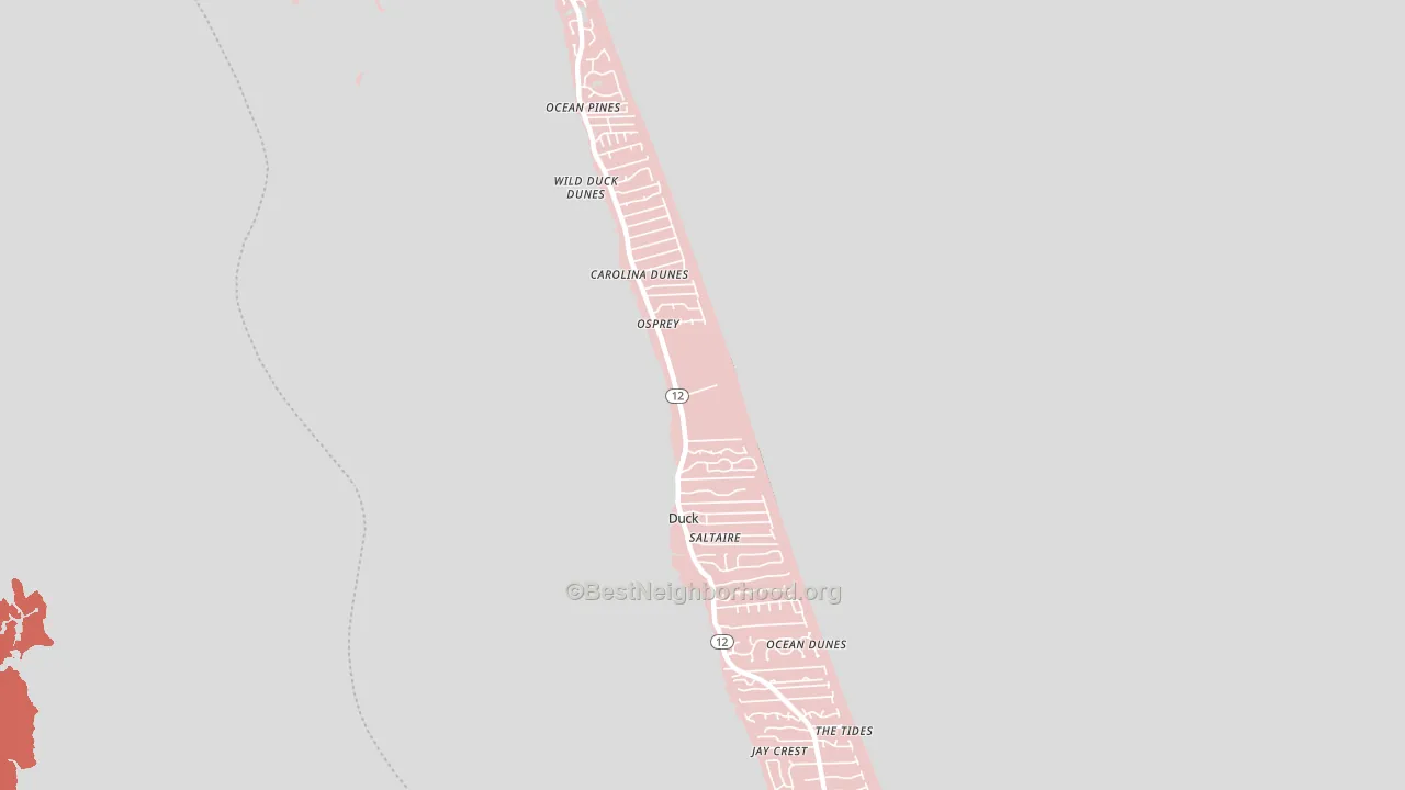Duck, NC block-group political-lean map