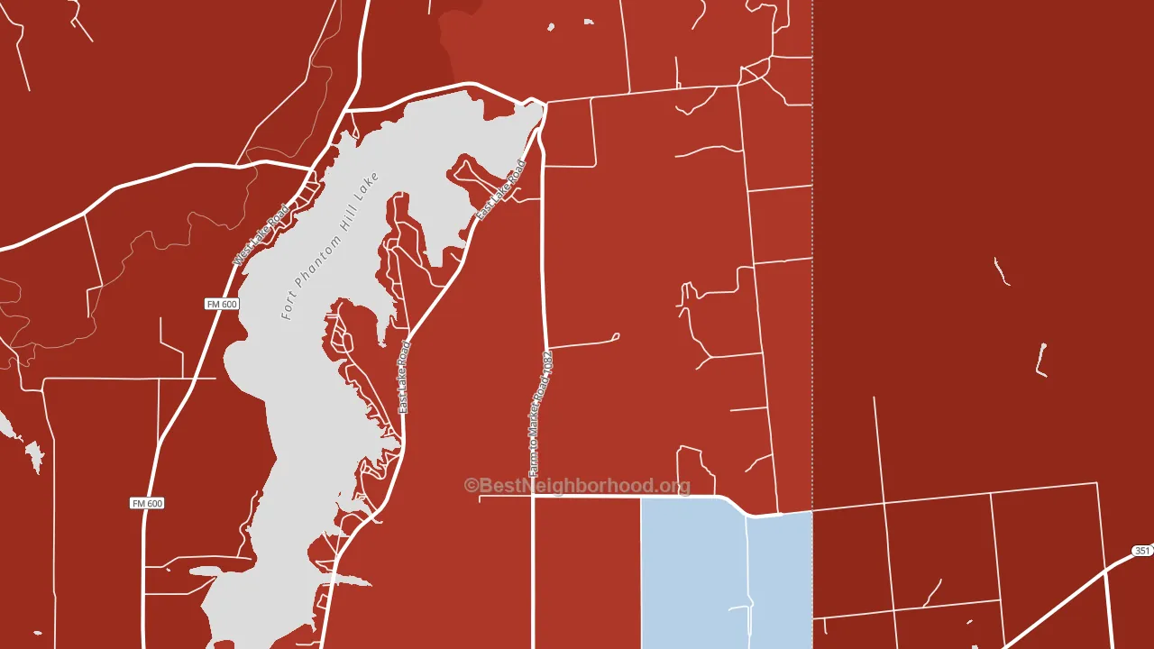 Dudley, TX block-group political-lean map