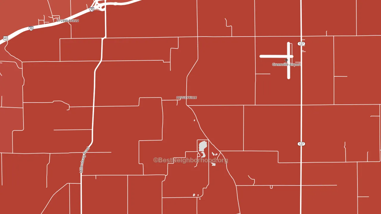 Dudleyville, IL block-group political-lean map