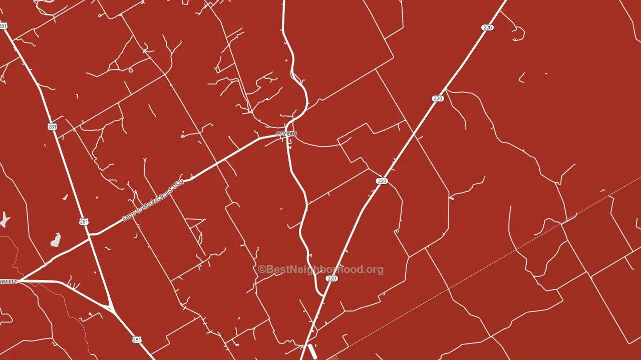 Duffau, TX block-group political-lean map