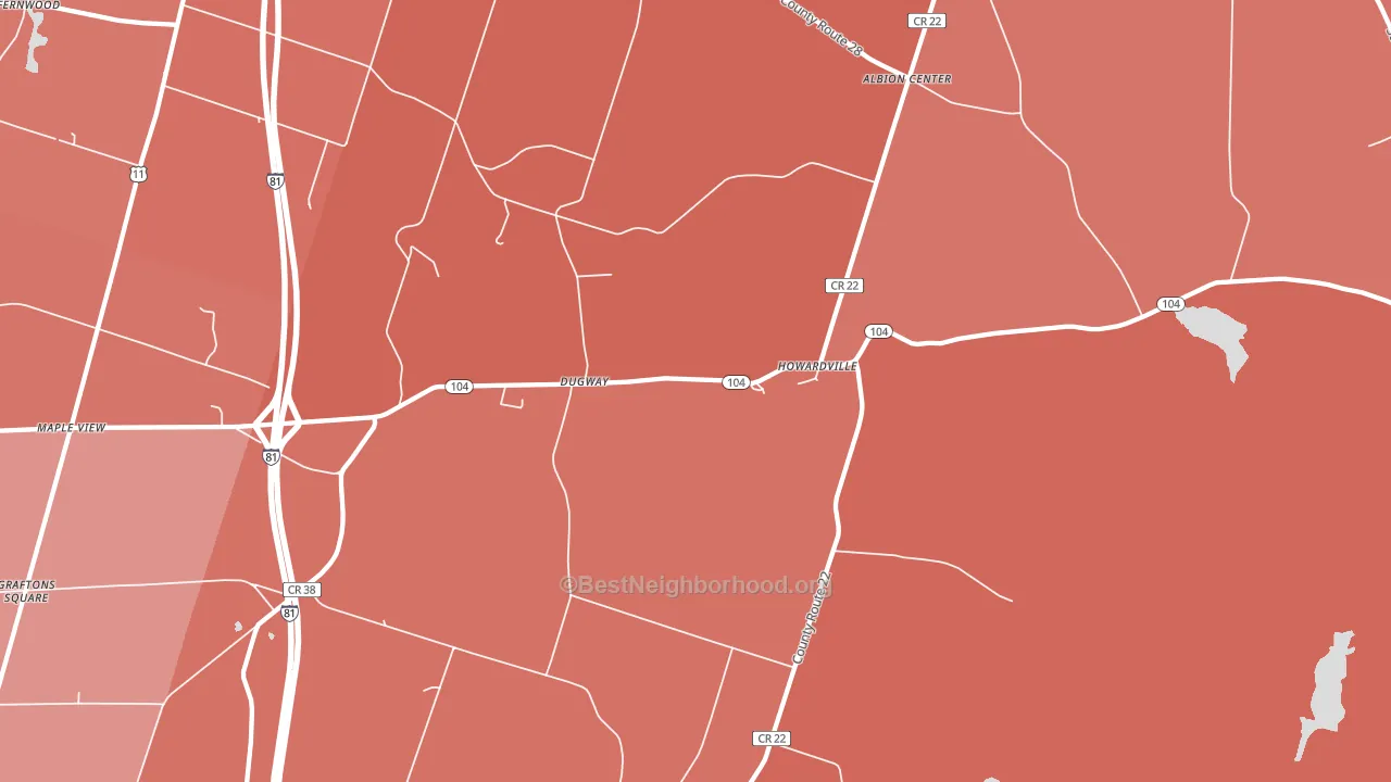 Dugway, NY block-group political-lean map