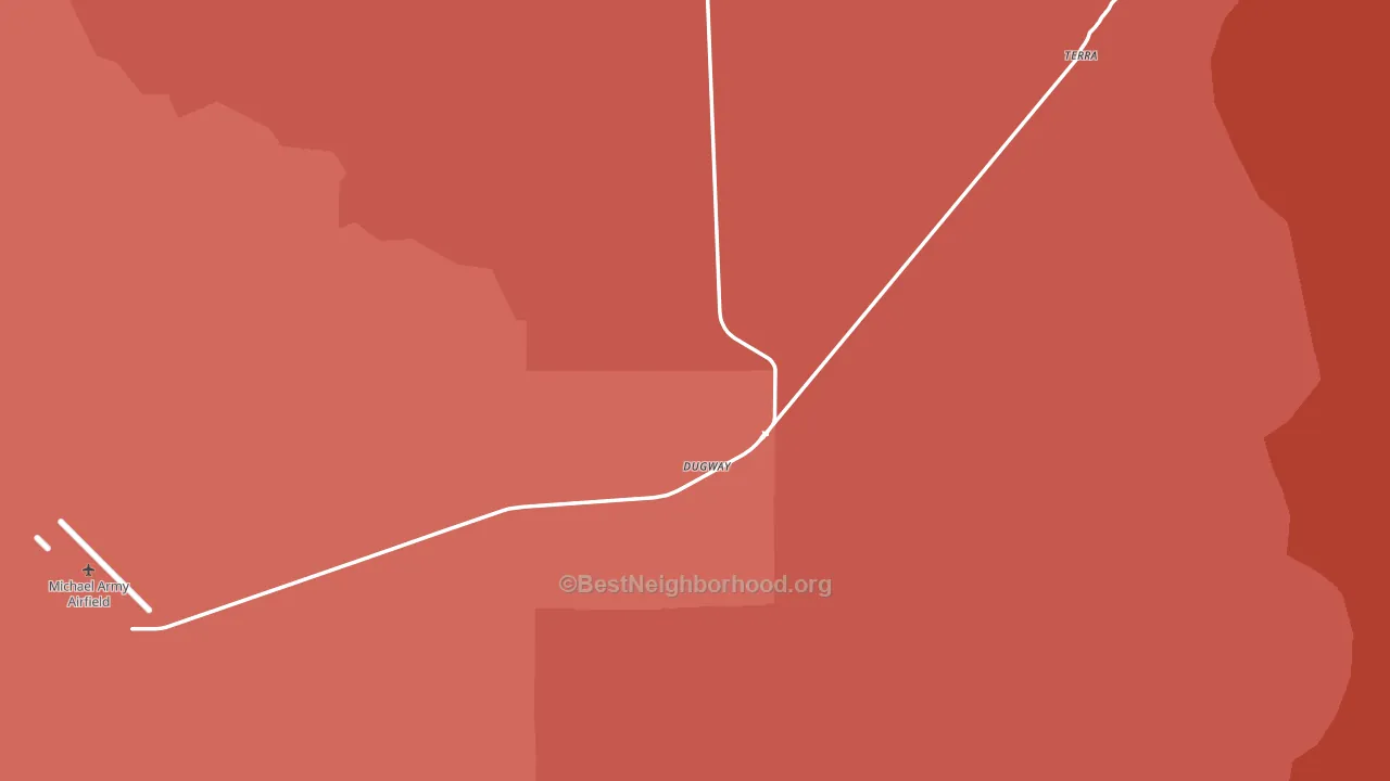 Dugway, UT block-group political-lean map