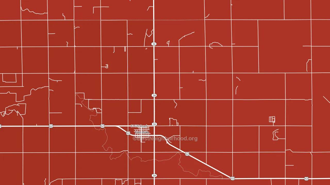 Duke, OK block-group political-lean map